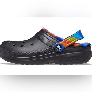 Brand new black fleece lined crocs size youth 4